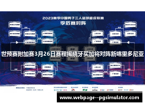 世预赛附加赛3月26日赛程揭晓牙买加将对阵新喀里多尼亚
