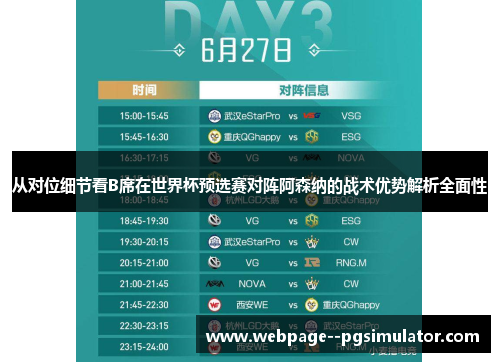 从对位细节看B席在世界杯预选赛对阵阿森纳的战术优势解析全面性