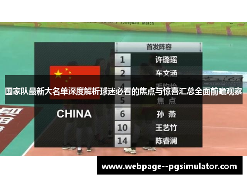 国家队最新大名单深度解析球迷必看的焦点与惊喜汇总全面前瞻观察